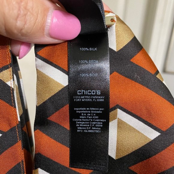 00 NWT Chico's Black Label 100% Silk Top - Picture 7 of 7